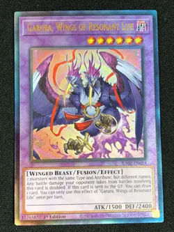 YUGIOH GARURA, WINGS OF RESONANT LIFE RA02-EN024 1ST ULTIMATE (NM) - Image 1