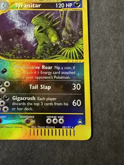 Tyranitar 40/147 - Holo Rare - Aquapolis - Vintage Pokemon Card - NM/Mint - Image 4