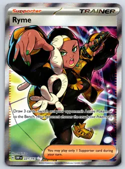 Ryme - Full Art - Obsidian Flames OBF 221/197 Ultra Rare Pokemon Card NM - Image 1