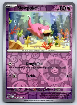 Slowpoke - Reverse Holo - Stellar Crown SCR 057/142 Teeziro Pokemon 151 Card NM - Image 1