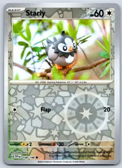 Starly - Reverse Holo - Scarlet Violet SVI 148/198 Yuka Morii Pokemon Card NM - Image 1