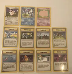 Lot of 11 Neo Genesis and Neo Destiny Pokemon Cards - Image 1