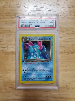 Pokemon PSA 9 MINT 2002 Dark Feraligatr 1st Edition Neo Destiny Holo Card - Image 1
