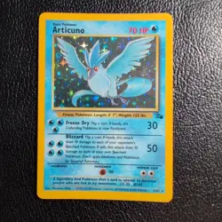 Articuno 2/62 Holo Fossil Pokemon Card MP/HP - Image 1