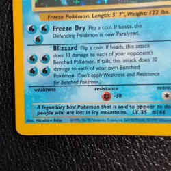 Articuno 2/62 Holo Fossil Pokemon Card MP/HP - Image 5