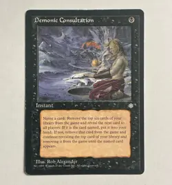 1x Demonic Consultation MTG Card Ice Age Uncommon MP - Image 1