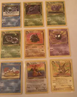 Lot Of 12 Fossil Set Pokemon Cards - Image 3