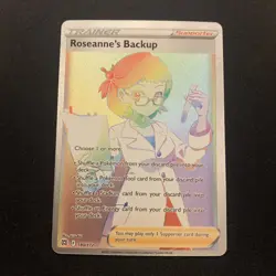 Roseanne’s Backup 180/172 M/NM -Rainbow Rare Pokemon Card- Brilliant Stars (4c) - Image 1