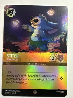 Stitch - Alien Dancer (Epic) 207/204 Fabled Holo Disney Lorcana Card NM - Image 1