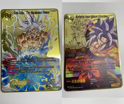 2PCS Son Goku Almghty Metal Dragon Ball Card-Collectible Gift Display Toys - Image 1