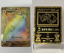 2PCS Pikachu Onix Metal Pokemon Card-Collectible Gift Display！ - Image 1