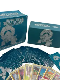 Pokemon Steam Siege Elite Trainer Box -w/Contents,Cards, Dice,Covers READ INCOMP 820650801433 - Image 2