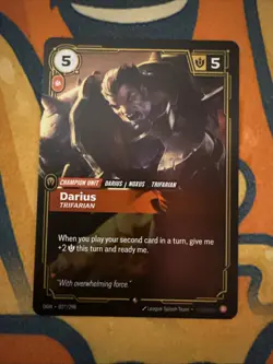 Riftbound League Of Legends TCG - Darius Trifarian #027/298 Foil Epic Origins - Image 1