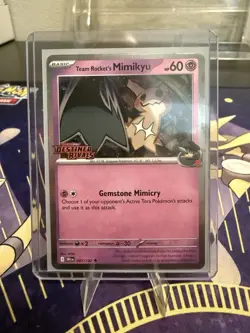 Pokemon TCG Team Rockets Mimikyu Stamped Card #087/182 - Image 1