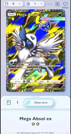 ENG Absol 2 Star Card PTCGP - Pokemon TCG Pocket English - Image 1