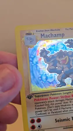 Pokemon TCG Machamp Holo 1st Edition Unlimited Rare Card Base Set 8/102 - Image 2