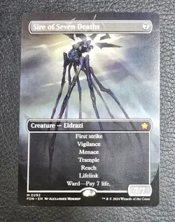 Sire of Seven Deaths (Borderless) Foundations Regularb MTG NM Magic Card - Image 1