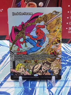 Spider-Man MTG Magic The Gathering Feed The Swarm Foil Marvel Eternal-Legal - Image 1