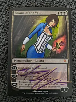 Magic The Gathering Liliana of the Veil Signed & altered by Steve Argyle - Image 1