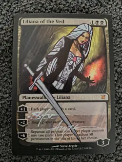 Magic The Gathering Liliana of the Veil Signed & altered by Steve Argyle - Image 1