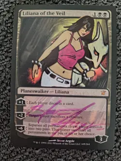 Magic The Gathering Liliana of the Veil Signed & altered by Steve Argyle - Image 1