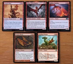 MTG Magic Set of 10 Flying Uncommon Red Dragons *NM* Commander EDH Group - Image 2
