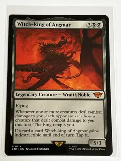Witch King of Angmar 114 MTG LOTR Middle Earth 2023 MT 9.0+ Non Foil Mythic Rare - Image 2