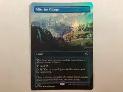 MTG Tarkir Dragonstorm MISTRISE VILLAGE Borderless Foil LP (9558) Graded Power - Image 1