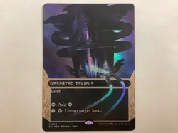 MTG Edge Of Eternities DESERTED TEMPLE Foil Borderless NM/LP (9561) Graded Power - Image 1