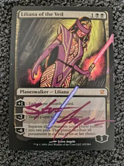 Magic The Gathering Liliana of the Veil Signed & altered by Steve Argyle - Image 1
