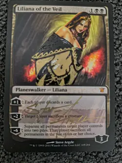 Magic The Gathering Liliana of the Veil Signed & altered by Steve Argyle - Image 1