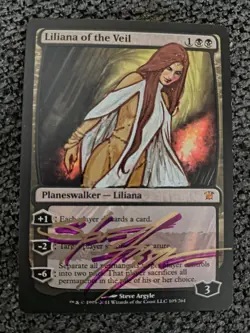 Magic The Gathering Liliana of the Veil Signed & altered by Steve Argyle - Image 1