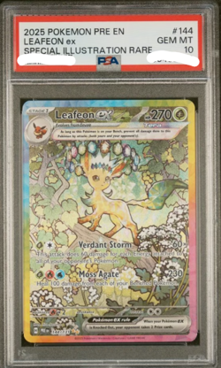 PSA 10 Leafeon ex SAR 200/187 Terastal Festival sv8a 2024 Pokemon Card English - Image 1