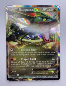 Rayquaza EX Holofoil Pokemon Dragons Exalted 85/124 Moderately Played MP - Image 2