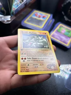 Pokemon TCG Brock's Rhyhorn Gym Heroes First Edition 22/132 - Image 4