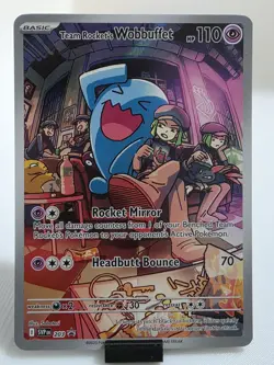 Team Rocket's Wobbuffet 203 Sv: Scarlet & Violet Promo Cards Holo Pokemon - Image 1
