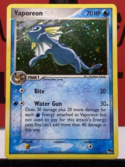 Vaporeon 6/17 Holo Rare Pop Series Promos Swirl 2006 Pokemon TCG LP - Image 3