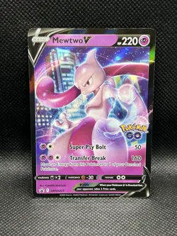 Mewtwo V SWSH223 PROMO BLACK STAR HOLO Sword & Shield Pokemon GO English Foil - Image 1