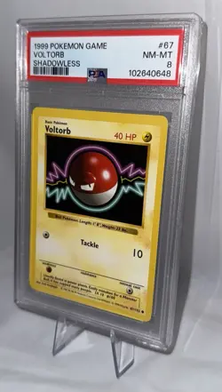 1999 Pokemon Base Set #67 Voltorb - Shadowless - PSA 8 NM-MT - Image 3