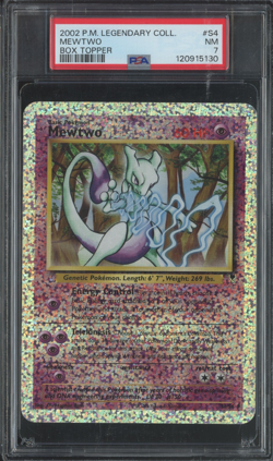2002 Pokemon TCG Legendary Collection Box Topper Jumbo #S4 Mewtwo PSA 7 - Image 1