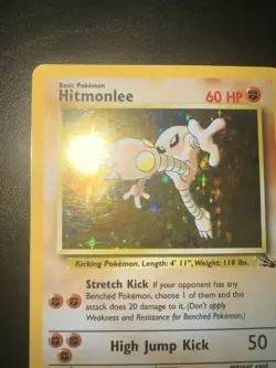 Pokemon TCG Hitmonlee 7/62 Fossil Set Holo Rare Unlimited - Image 2