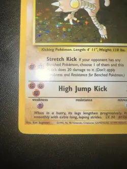 Pokemon TCG Hitmonlee 7/62 Fossil Set Holo Rare Unlimited - Image 4