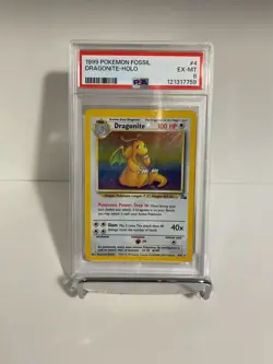 Pokemon TCG Dragonite Fossil 4/62 Holo Unlimited Rare 1999 WOTC Vintage - Image 3
