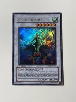 Splendid Rose - TSHD-EN043 - 1st Edition Yugioh Yu-Gi-Oh - DMG crease - Image 1
