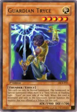 Yugioh! Guardian Tryce - DCR-010 - Rare - 1st Edition Near Mint, English - Image 1
