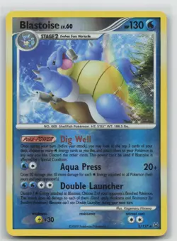 Pokemon Card Blastoise Holo Rare Platinum 2/127 LP - Image 1