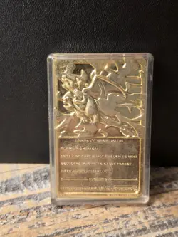 Pokemon Charizard Trading Card 23k Gold Plated Burger King 1999 Card Only - Image 2