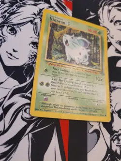 Nidoran F 57/64 Jungle Regular Pokemon TCG Card - Moderate Play - Image 2