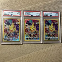 3x [PSA 10] 2023 Crown Zenith Pikachu 160/159 SR Pokemon Card (Grade Ordered) - Image 1