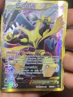 Pokemon TCG Alakazam EX Holo Ultra Rare 2016, 125/124 Card - Image 3
